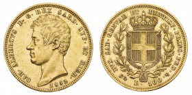 Regno di Sardegna
Carlo Alberto (1831-1849)
100 Lire 1832 - Zecca: Genova - Diritto: effigie del Re a sinistra - Rovescio: stemma di Casa Savoia cor...