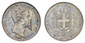 Regno di Sardegna
Vittorio Emanuele II (1849-1861)
1 Lira 1860 - Zecca: Torino - Diritto: effigie del Re a destra - Rovescio: stemma di Casa Savoia ...