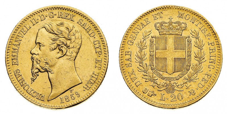 Regno di Sardegna
Vittorio Emanuele II (1849-1861)
20 Lire 1859 - Zecca: Genov...
