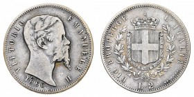 Regno di Sardegna
Vittorio Emanuele II (1849-1861)
Governo Provvisorio delle Province dell'Emilia - 2 Lire 1860 - Zecca: Bologna - Diritto: effigie ...