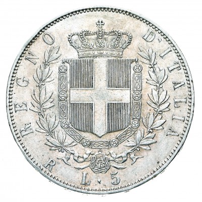 Regno d'Italia
Vittorio Emanuele II (1861-1878)
5 Lire 1870 - Zecca: Roma - Di...