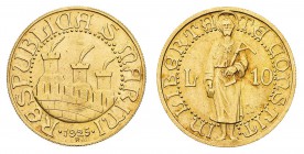 San Marino

Vecchia monetazione (1864-1938) - 10 Lire 1925 - Zecca: Roma - Diritto: tre torri piumate - Rovescio: San Marino stante di fronte - Rara...