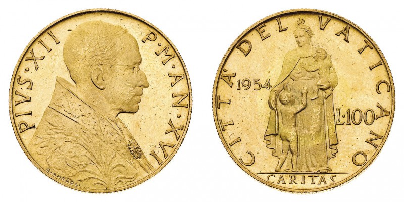 Vaticano

Pio XII (1939-1958) - 100 Lire 1954 - Zecca: Roma - Diritto: busto d...