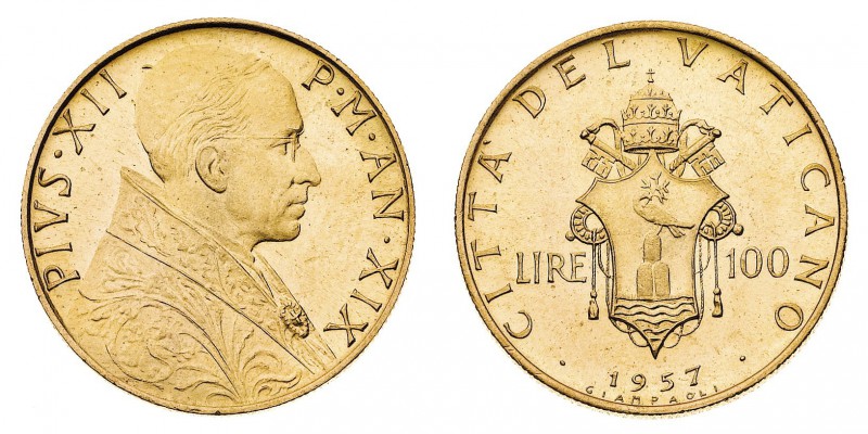 Vaticano

Pio XII (1939-1958) - 100 Lire 1957 - Zecca: Roma - Diritto: busto d...