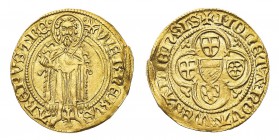 Europa
Germania
Trier - Werner von Falkenstein (1388-1418) - Goldgulden - Zecca: Wesel - Diritto: San Giovanni stante di fronte - Rovescio: cinque s...