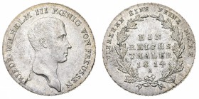 Europa
Germania
Preussen - Friedrich Wilhelm III (1797-1840) - Tallero 1814 - Zecca: Berlino - Diritto: effigie del re a destra - Rovescio: valore e...