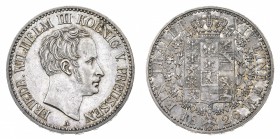Europa
Germania
Preussen - Friedrich Wilhelm III (1797-1840) - Tallero 1826 - Zecca: Berlino - Diritto: effigie del Re a destra - Rovescio: stemma c...