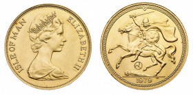 Europa
Isola di Man
Elizabeth II (1952-) - 2 Pounds 1979 - Zecca: Londra - Diritto: busto della Regina a destra - Rovescio: vichingo su cavallo al g...