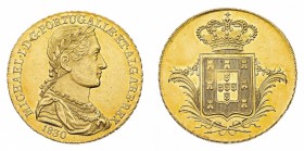 Europa
Portogallo
Miguel I (1828-1834) - 4 Escudos (Peça) 1830 - Zecca: Lisbona - Diritto: effigie laureata del Re a destra - Rovescio: stemma coron...