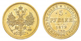 Europa
Russia
Alessandro II (1855-1881) - 5 Rubli 1873 - Zecca: San Pietroburgo - Diritto: aquila bicipite coronata con stemma sul petto - Rovescio:...