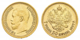 Europa
Russia
Nicola II (1894-1917) - 7,5 Rubli 1897 - Zecca: San Pietroburgo (Friedb. n. 178) (Sev. n. 557)