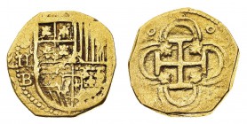 Europa
Spagna
Filippo II di Spagna (1556-1598) - 2 Escudos con data illeggibile e sigla B del ensayador - Zecca: Sevilla - Diritto: stemma coronato ...