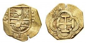 Europa
Spagna
Filippo III di Spagna (1548-1621) - 2 Escudos con sigla G del ensayador - Zecca: Sevilla - Diritto: stemma coronato - Rovescio: croce ...