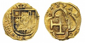 Europa
Spagna
Filippo IV di Spagna (1621-1665) - 4 Escudos con sigla R del ensayador - Zecca: Sevilla - Diritto: stemma coronato - Rovescio: croce p...