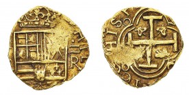 Europa
Spagna
Filippo IV di Spagna (1621-1665) - Vicereame del Perù - 2 Escudos 1600 - Zecca: Santa Fe de Bogotà - Diritto: stemma coronato - Rovesc...