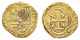 Europa
Spagna
Filippo IV di Spagna (1621-1665) - 2 Escudos 1640 con sigla D del ensayador - Zecca: Sevilla - Diritto: stemma coronato - Rovescio: cr...