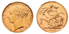 Oltremare
Australia
Victoria (1837-1901) - Sovereign 1886 PCGS MS62 - Zecca: Melbourne (Seaby n. 3857C) (Friedb. n. 16)