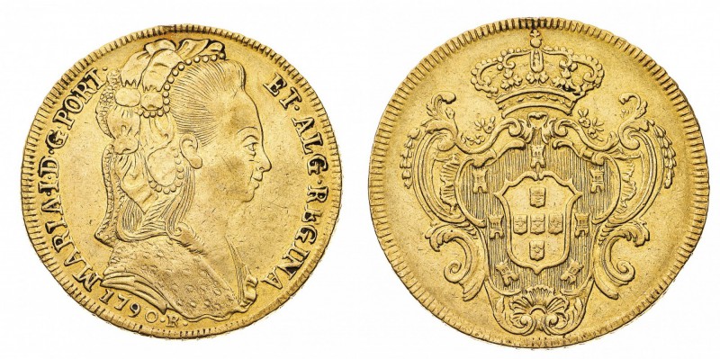 Oltremare
Brasile
Maria I (1786-1799) - 6400 Reis 1790 - Zecca: Rio de Janeiro...