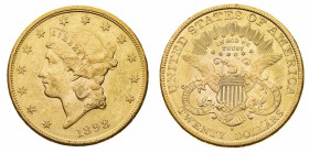 Oltremare
Stati Uniti d'America
20 Dollari "Coronet Head" 1898 - Zecca: San Francisco - In lotto anche un Dollaro "Morgan" 1889 (Friedb. n. 178)