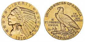 Oltremare
Stati Uniti d'America
5 Dollari "Indian Head" 1910 - Zecca: San Francisco (Friedb. n. 150)