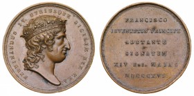 Medaglie
Medaglie Italiane
Regno delle Due Sicilie - Ferdinando IV di Borbone (1815-1816) - Medaglia 1816 per la visita del Duca di Calabria alla Ze...
