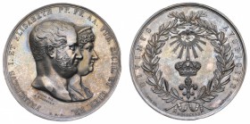 Medaglie
Medaglie Italiane
Regno delle Due Sicilie - Francesco I di Borbone (1825-1830) - Medaglia 1825 per l'incoronazione del Re e della Regina co...
