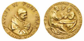 Medaglie
Città del Vaticano
Paolo VI (1963-1978) - Medaglia annuale Anno VIII - Diametro mm. 44 - gr. 89,33 - Opus Enrico Manfrini -Rara (De Luca n....