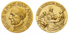 Medaglie
Città del Vaticano
Paolo VI (1963-1978) - Medaglia annuale Anno XVI - Diametro mm. 44 - gr. 53,24 - Opus Oscar Gallo (Modesti n. 446)