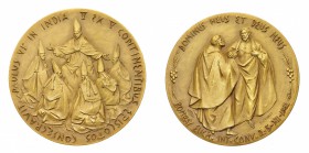 Medaglie
Città del Vaticano
Paolo VI (1963-1978) - Medaglia straordinaria "Viaggio in India! 1964 - Diametro mm. 44 - gr. 55,35 - Opus Enrico Manfri...