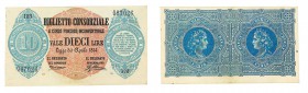 Cartamoneta
Regno d'Italia
Biglietti Consorziali - Insieme dei biglietti da 5 e 10 Lire 30.4.1874 - Entrambi di ottima qualità, praticamente Fior di...