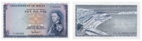 Cartamoneta
Europa
Malta - Government of Malta - 5 Pounds (1961) - Raro - Di qualità molto buona (Pick n. 27a)