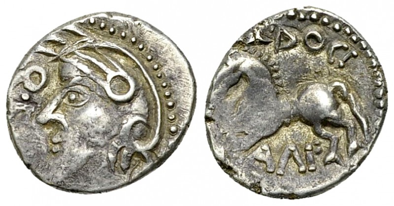 Sequani AR Quinarius, c. 80-50 BC 

Celtic Gaul, Sequani. AR Quinarius (13-14 ...