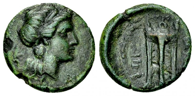Rhegion AE14, c. 260-215 BC 

Bruttium, Rhegion. AE14 (1.65 g), c. 260-215 BC....