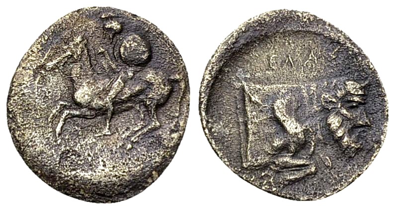Gela AR Litra, c. 430-425 BC 

Sicily, Gela. AR Litra (13 mm, 0.66 g), c. 430-...
