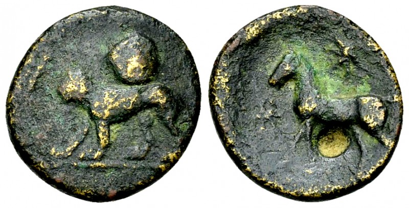 Evagoras II AE16, Lion/horse 

Cyprus, Salamis. Evagoras II (c. 361-351 BC). A...