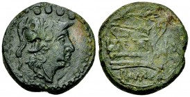 Anonymous AE Triens, c. 207-206 BC 

The Roman Republic. Anonymous. AE Triens (23-24 mm, 11.75 g), Corn-ear and KA series, Sicily, c. 207-206.
Obv....