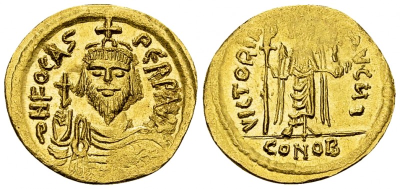 Phocas AV Solidus, Constantinople 

Phocas (602-610 AD). AV Solidus (20-21 mm,...