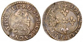 Cugnon, Principauté, CU Double tournois 1634 

Cugnon, Principauté. Jean-Théodore de Löwenstein (1611-1644). CU double tournois 1634 (20 mm, 2.45 g)...