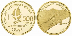 France, AV 500 Francs 1989, Albertville 

France, 5e République. AV 500 Francs 1989 (16.99 g), Olympic Games in Albertville. 1/2 Ounce.
KM 973.

...