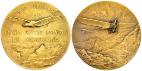 France, AE Médaille 1910, Jorge Chavez 

France. AE Médaille 1910 (40 mm, 25.86 g), Jorge Chavez franchit les Alpes en aéroplane.

SUP.