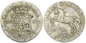 Braunschweig-Lüneburg-Celle, AR 2/3 Taler 1692 JJJ, Celle 

Deutschland. Braunschweig-Lüneburg-Celle. Georg Wilhelm (1665-1705). AR 2/3 Taler 1692 J...