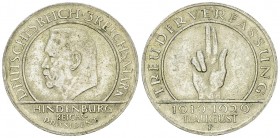 Weimarer Republik, AR 3 Reichsmark 1929 F, Schwurhand 

Deutschland. Weimarer Republik. AR 3 Reichsmark 1929 F (14.89 g). Schwurhand.
AKS 85.

Gu...