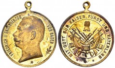 Baden, AE Medaille o.J. 

Deutschland. Baden. Friedrich II. AE Medaille o.J. (29 mm, 9.59 g). 

Etwas fleckig, sonst FDC.