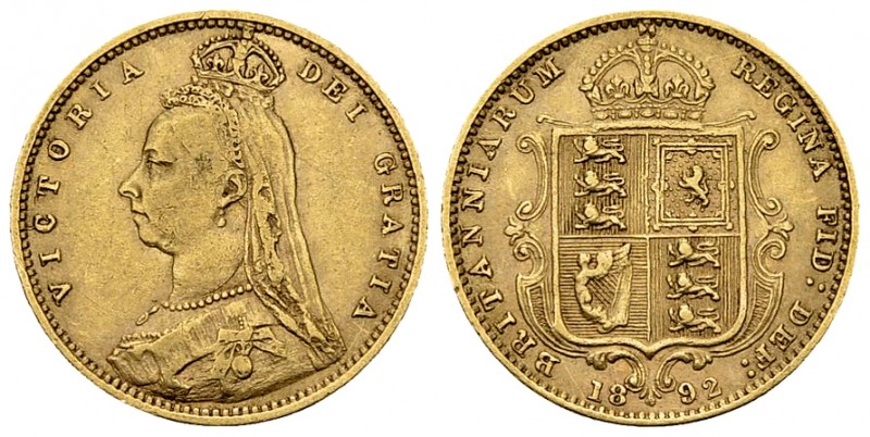 Victoria AV 1/2 Sovereign 1892 

Great Britain. Victoria. AV 1/2 Soverign 1892...