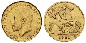 George V AV 1/2 Sovereign 1913 

Great Britain. George V. AV 1/2 Sovereign 1913 (3.97 g).
KM 819.

Extremely fine.