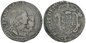 Carlo Emanuele II, Mezza Lira 1641, Torino 

Casa Savoia. Carlo Emanuele II (1638-1675). Periodo della Reggenza (1638-1648). Mezza Lira 1641 (28 mm,...