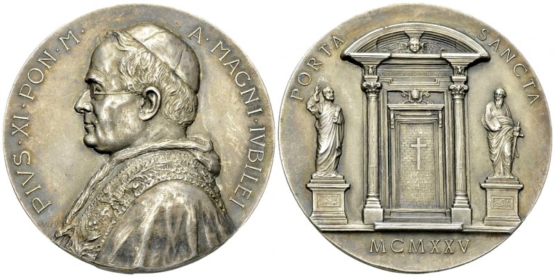 Pius XI, Medaglia in bronzo argentato 1925 

Stato pontificio. Pius XI (1922-1...