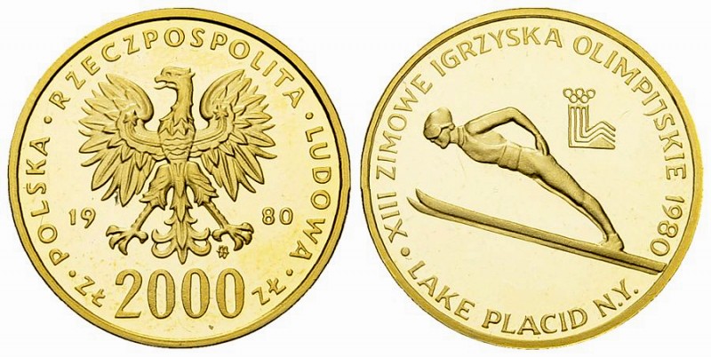 Poland AV 2000 Zlotych 1980, Winter Olympics 

Poland, People's Republic. AV 2...