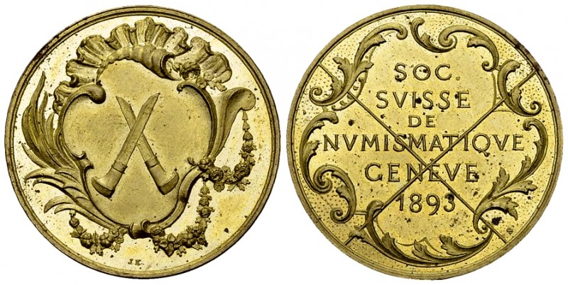 Genf, Vergoldete AE Medaille 1893, SNG 

Schweiz, Genf/Genève. Vergoldete AE M...