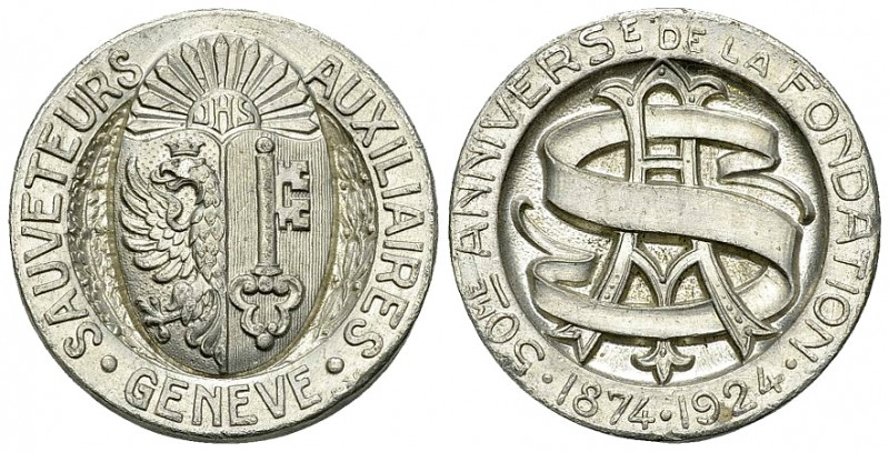 Genf, Zinnmedaille 1924 

Schweiz, Genf/Genève. Zinnmedaille 1924 (24 mm, 6.62...